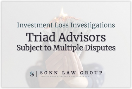 Triad Advisors Subject to Multiple Disputes