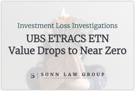 UBS ETRACS ETN Value Drops to Near Zero